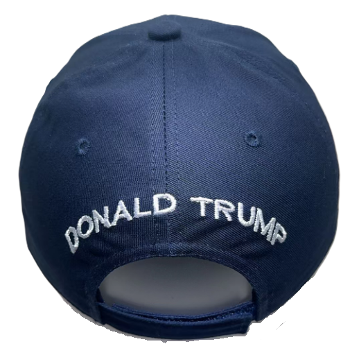 USA Flag Trump 45/47 Embroidered Hat Navy Blue - Image 3